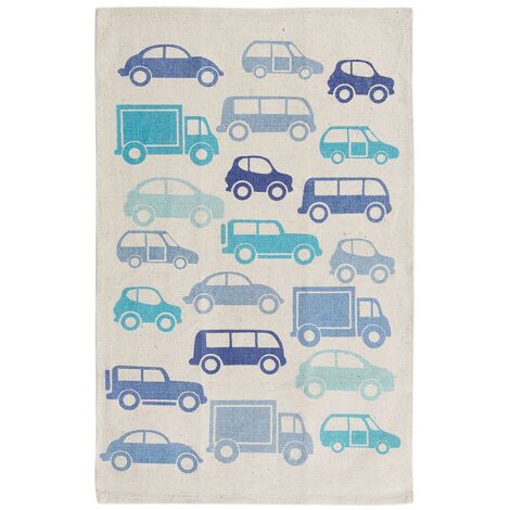 Tappeto per Bambini con Stampe di Auto 60 x 90 cm Blu Maduraj