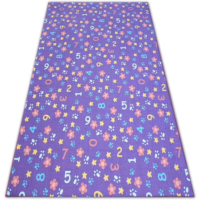 Image of Tappeto per bambini Numbers viola cifre, alfabeto, numeri purple 300x300 cm