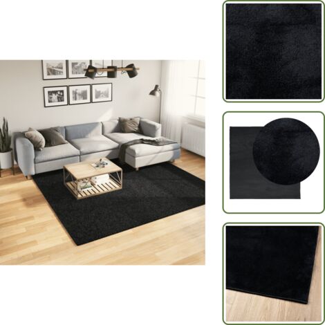 Tappeto per camera da letto - vidaXL Tappeto OVIEDO a Pelo Corto Nero 240x240 cm - Tappeto per corridoi