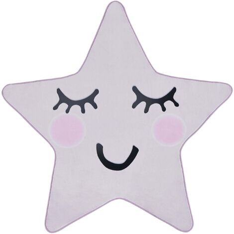 Tappeto per cameretta dei bambini a forma di stella 120 x 120 cm sala giochi rosa Sirius
