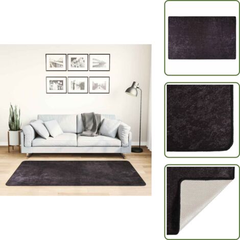Tappeto per casa - vidaXL Tappeto Lavabile 80x150 cm Antracite Antiscivolo - Tappeto per stanze