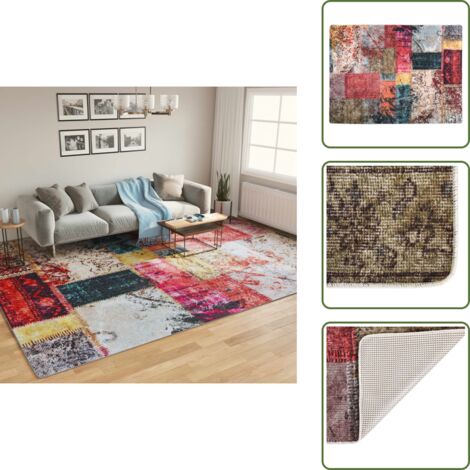 Tappeto per casa - vidaXL Tappeto Lavabile Multicolore 400x300 cm Antiscivolo - Tappeto per stanze