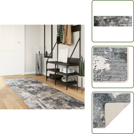 Tappeto per casa - vidaXL Tappeto Lavabile Multicolore 80x300 cm Antiscivolo - Tappeto per stanze