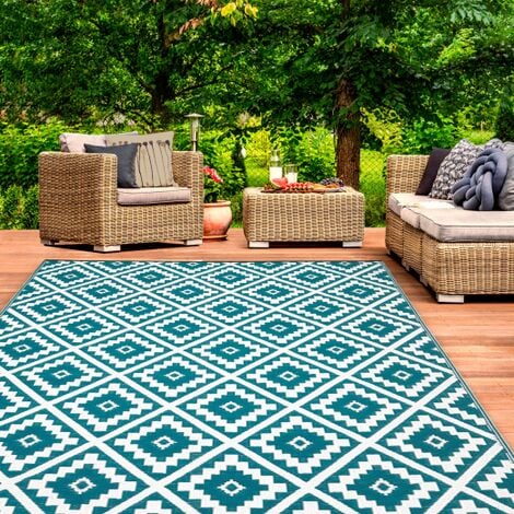 Tappeto per esterni BAHAMAS blu anatra 180 x 280 CM