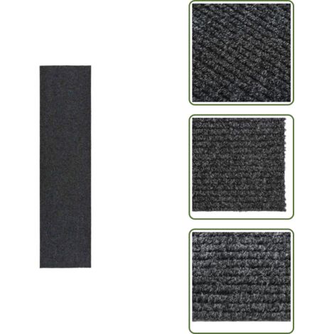 Tappeto per ingresso - vidaXL Tappeto Corsia Acchiappa Polvere 100x400 cm Antracite - Tappeto per zona di passaggio
