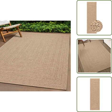 Tappeto per interni e esterni - vidaXL Tappeto ZIZUR 80x250 cm Aspetto Iuta per Interni ed Esterni - Tappeto antiscivolo