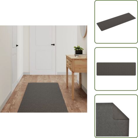 Tappeto per interni - vidaXL Tappeto Corsia Antracite 60x180 cm - Tappeto morbido