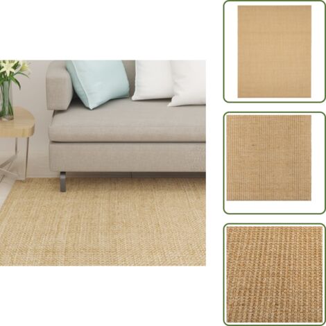 Tappeto per interni - vidaXL Tappeto in Sisal Naturale 80 x 100 cm - Tappeto resistente