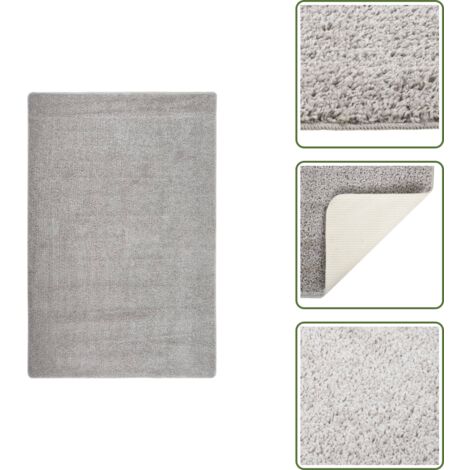 Tappeto per interni - vidaXL Tappeto Shaggy Grigio Chiaro 200x290 cm Antiscivolo - Tappeto grigio chiaro