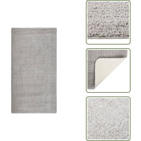 Tappeto per interni - vidaXL Tappeto Shaggy Grigio Chiaro 80x150 cm Antiscivolo - Tappeto grigio chiaro