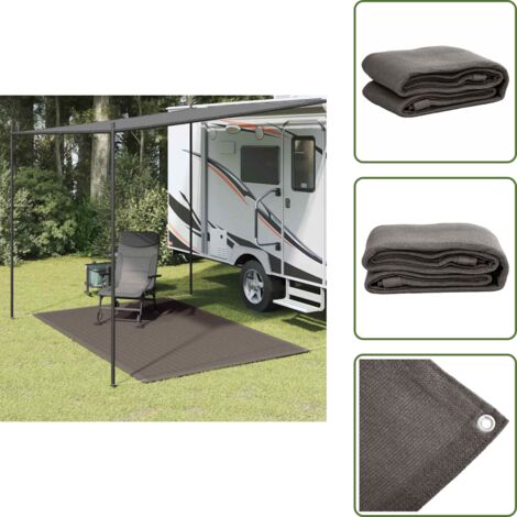 Tappeto per patio - vidaXL Tappeto da Tenda 250x300 cm Antracite - Tappeto per veranda