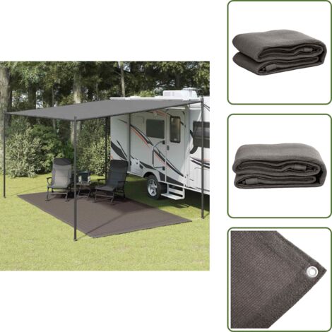 Tappeto per patio - vidaXL Tappeto da Tenda 250x400 cm Antracite - Tappeto per roulotte