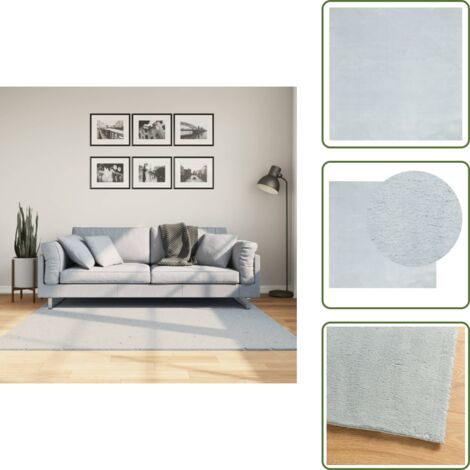 Tappeto per soggiorno - vidaXL Tappeto a Pelo Corto HUARTE Morbido e Lavabile Blu 160x160 cm - Tappeto per camera da letto