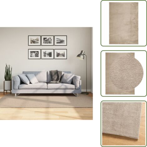 Tappeto per soggiorno - vidaXL Tappeto a Pelo Corto HUARTE Morbido e Lavabile Sabbia 140x200cm - Tappeto per camera da letto