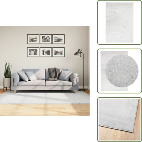 Tappeto per soggiorno - vidaXL Tappeto OVIEDO a Pelo Corto Grigio 140x200 cm - Tappeto per camera da letto