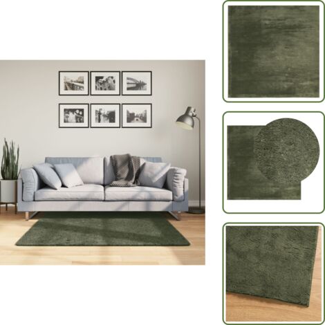 Tappeto per soggiorno - vidaXL Tappeto Pelo Corto HUARTE Morbido Lavabile Verde Bosco - Tappeto per camera da letto