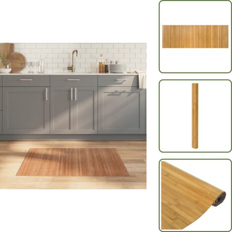 Tappeto per soggiorno - vidaXL Tappeto Rettangolare Natura 70x200 cm in Bambù - Tappeto per interni