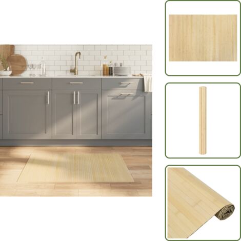 Tappeto per soggiorno - vidaXL Tappeto Rettangolare Natura Chiaro 70x100 cm in Bambù - Tappeto per interni