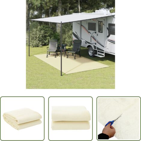 Tappeto per tenda -  Tappeto da Tenda Crema 4x2,5 m