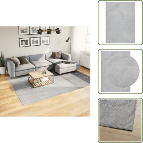 Tappeto pieghevole - vidaXL Tappeto IZA a Pelo Corto Aspetto Scandinavo Grigio 200x280 cm - Tappeto lavabile