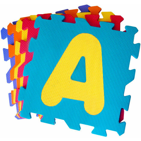 Tappeto Puzzle 5pz per Bambini Componibile Lettere Multicolore