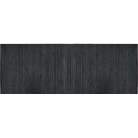 Tappeto Rettangolare Grigio 70x200 cm in Bambù vidaXL