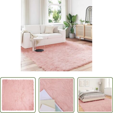 Tappeto rosa -  Tappeto Pecora Tafalla Rosa 200 x 200 cm Poliestere