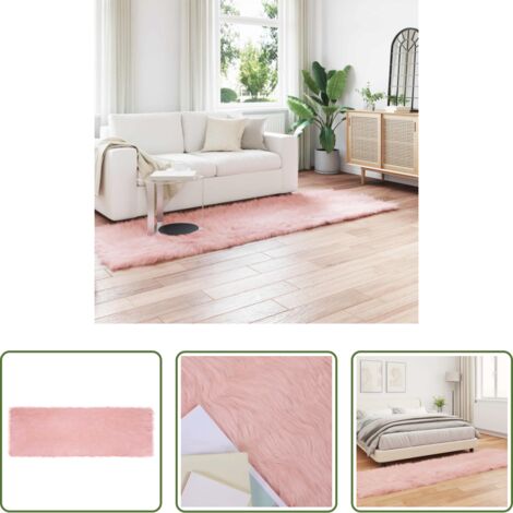 Tappeto rosa -  Tappeto Pecora Tafalla Rosa 80 x 250 cm Poliestere