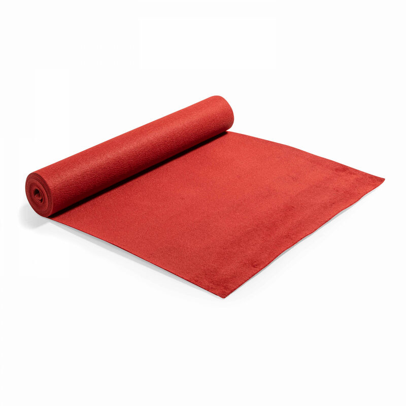 Image of Oviala - Rotolo di moquette 100 x 500 cm rosso - Rosso