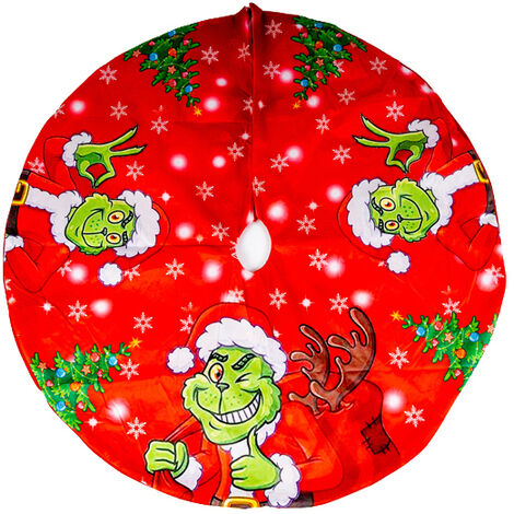 Tappeto rosso gonna copribase  GRIN CH verde per albero di natale d 122 base new decorazioni addibbi natalizi