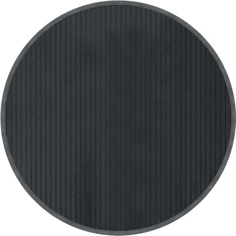 Tappeto Rotondo Grigio 80 cm in Bambù vidaXL