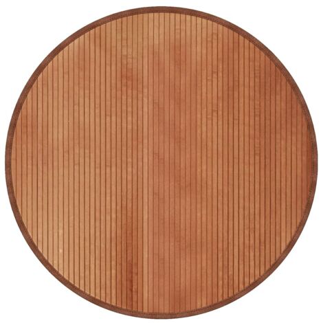 Tappeto Rotondo Marrone 100 cm in Bambù vidaXL