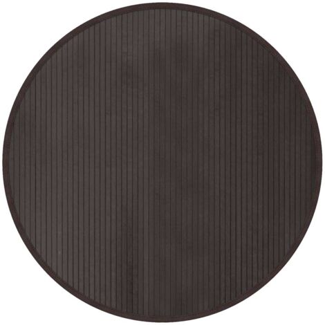 Tappeto Rotondo Marrone Scuro 100 cm in Bambù vidaXL