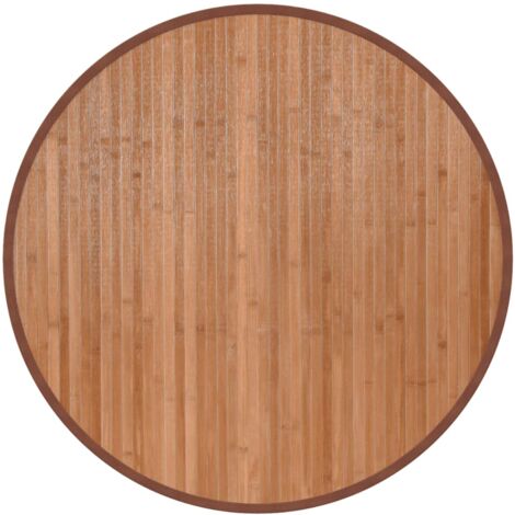 Tappeto Rotondo Naturale 80 cm in Bambù vidaXL