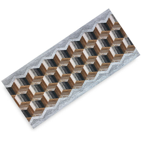 TAPPETO Runner da CUCINA Passatoia Antiscivolo GEOMETRICO made in Italy Cm. 50x480