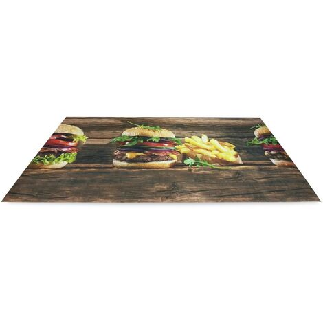 TAPPETO Runner da CUCINA Passatoia Antiscivolo HAMBURGER made in Italy Cm. 50x260