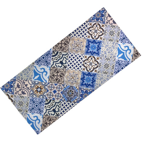 TAPPETO Runner da CUCINA Passatoia Antiscivolo MAIOLICA MARE made in Italy Cm. 50x220