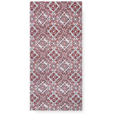 TAPPETO Runner da CUCINA Passatoia Antiscivolo MAIOLICA ROSSO made in Italy Cm. 50x240