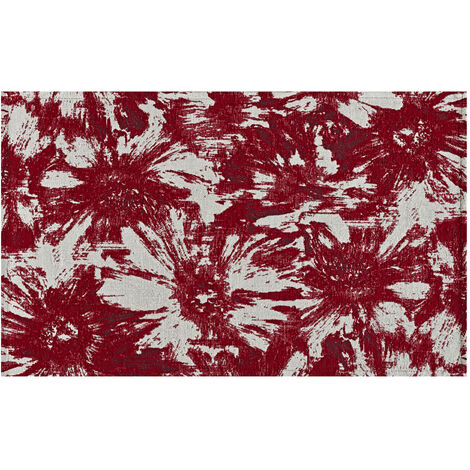 Tappeto Salotto Velour Antiscivolo Dis Fior Di Loto Colore Rosso Suardi, misura200x280coloreRosso