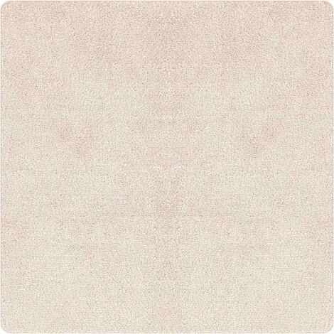 Tappeto Shaggy Antiscivolo Crema 120 x 120 cm PP vidaXL
