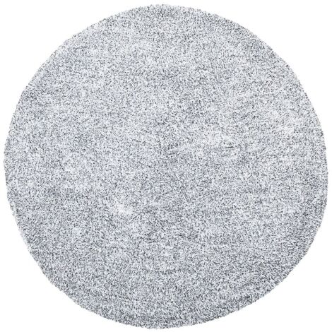 Tappeto shaggy bianco-nero tondo ø140 cm Demre