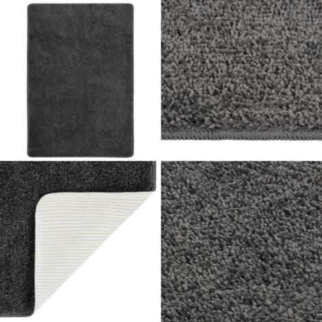 Tappeto Shaggy Grigio Scuro 120x170 cm Antiscivolo - Tappeto antiscivolo - Tappeto morbido