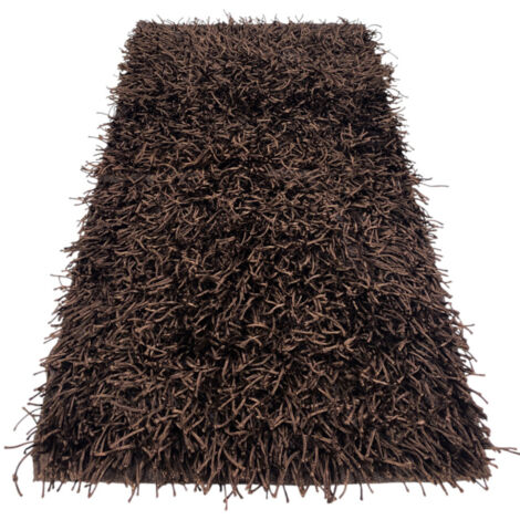 TAPPETO SHAGGY MARRONE MODERNO tutte le misure Cm. 200x200
