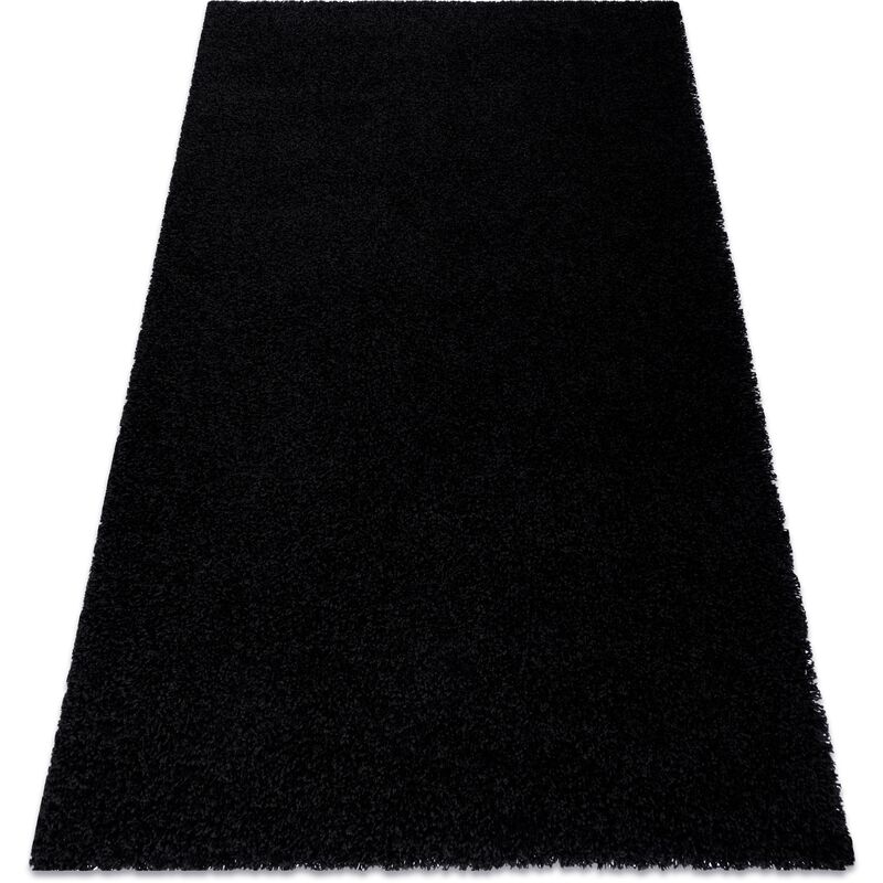 Image of Tappeto soffi shaggy 5cm nero black 140x190 cm