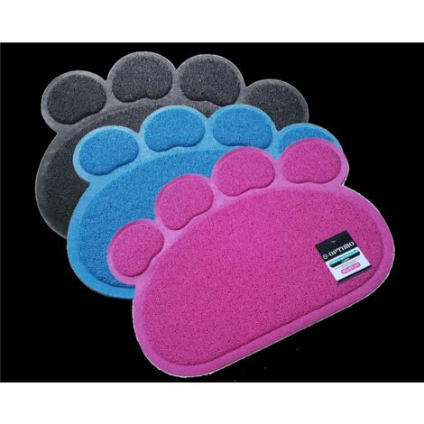 TAPPETO SOTTOCIOTOLA PER ANIMALI A FORMA DI ZAMPA 40 X 30 CM COLORE ASSORTITO