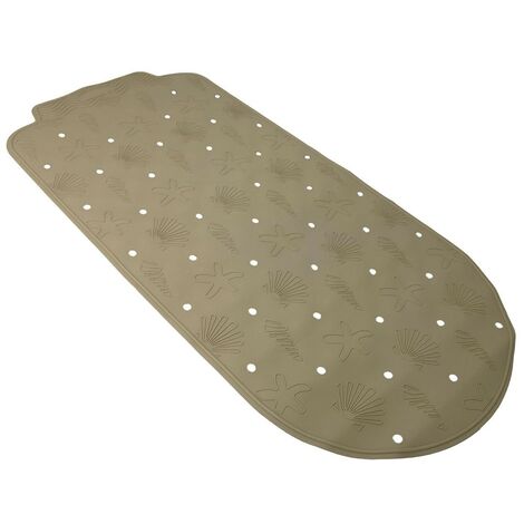 Tappeto tappetino con fondo ventose antiscivolo per vasca da bagno beige prodotto interamente in ITALIA CON PLASTICA PROFUMATA