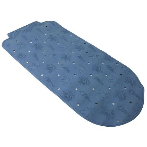 Tappeto tappetino con fondo ventose antiscivolo per vasca da bagno blu avio CON PLASTICA PROFUMATA
