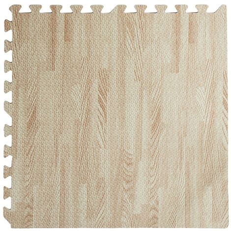 4PZ Tappeto Tappetino Puzzle Morbido EFFETTO LEGNO BIANCO 60 X 60 X 0,8 Cm  Per Bambini Gioco Da Interno - Etna Pellet Di Casoria Antonio