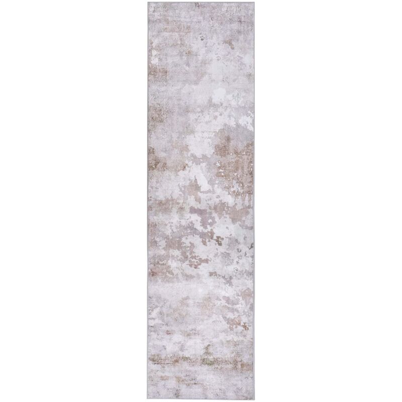 Tappeto Tessuto con Fondo antiscivolo beige Pelo corto 80 x 300 cm Arapgir