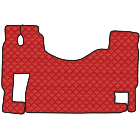 Tappeto unico in Skeentex - Rosso - compatibile per Mercedes Actros MP2 (04/0312/08) no tunnel, sedile fisso - Mercedes Actros MP3 (06/0812/13) no tunnel, sedile fisso